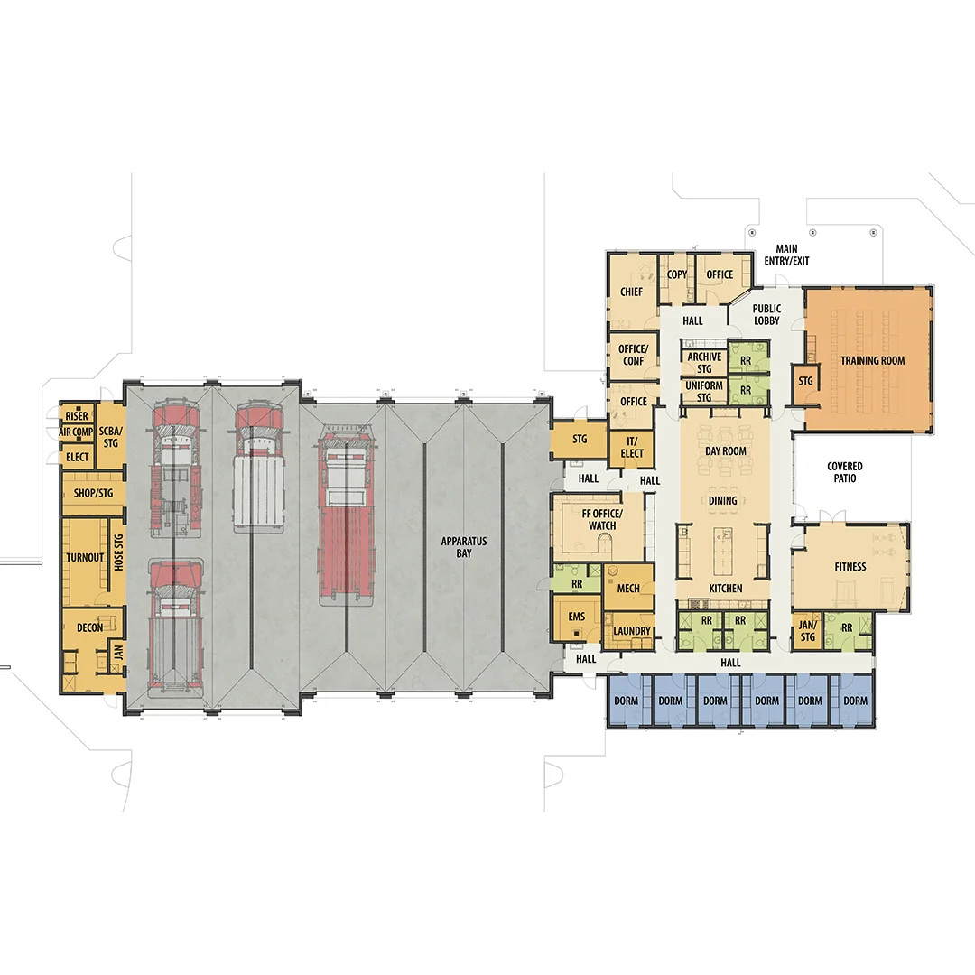 Grant County 8 Fire Station 81 Floor Plan