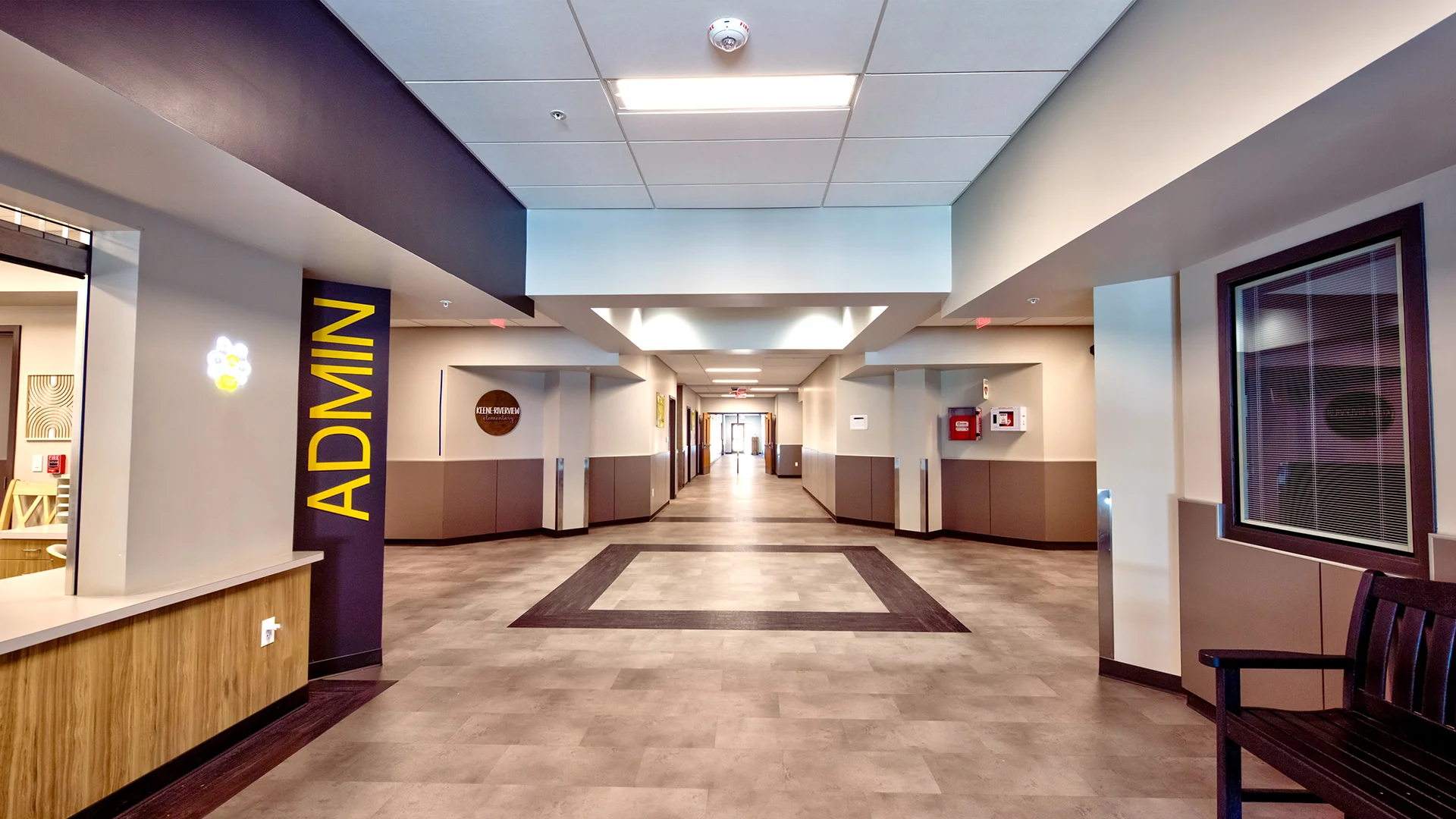 Keene-Riverview Elementary Hallway